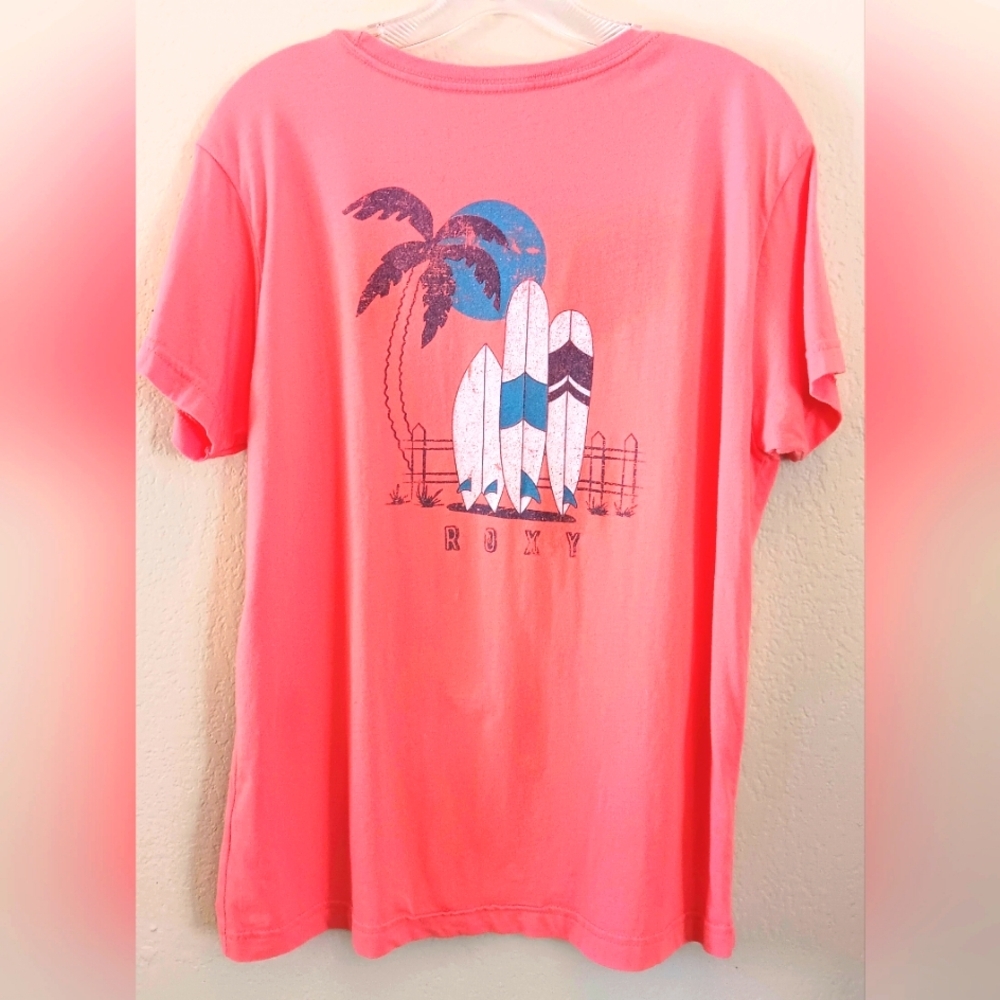 ROXY Surfer Tee M Double-Sided Orange Summer Beach - Picture 3 of 8